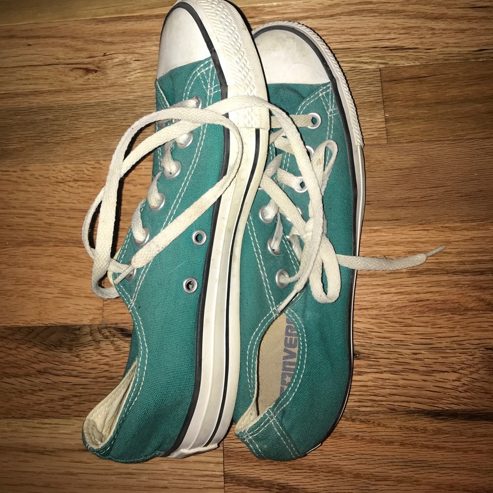Turquoise Converse (size 8)